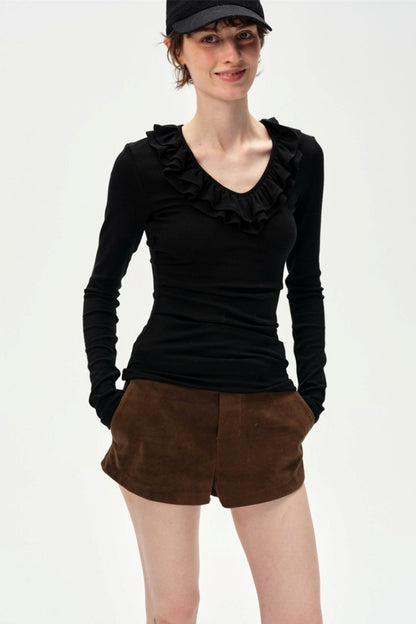 Lace V-Neck Slimming Top