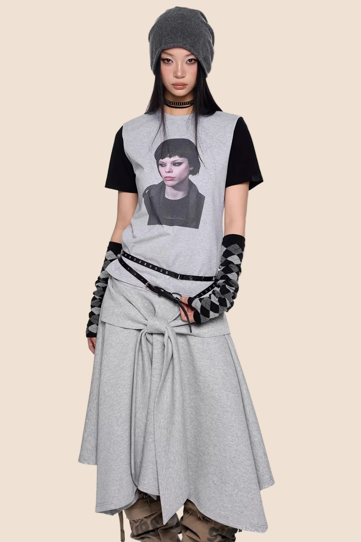 Gemusterter Raglan-Sommeroberteil