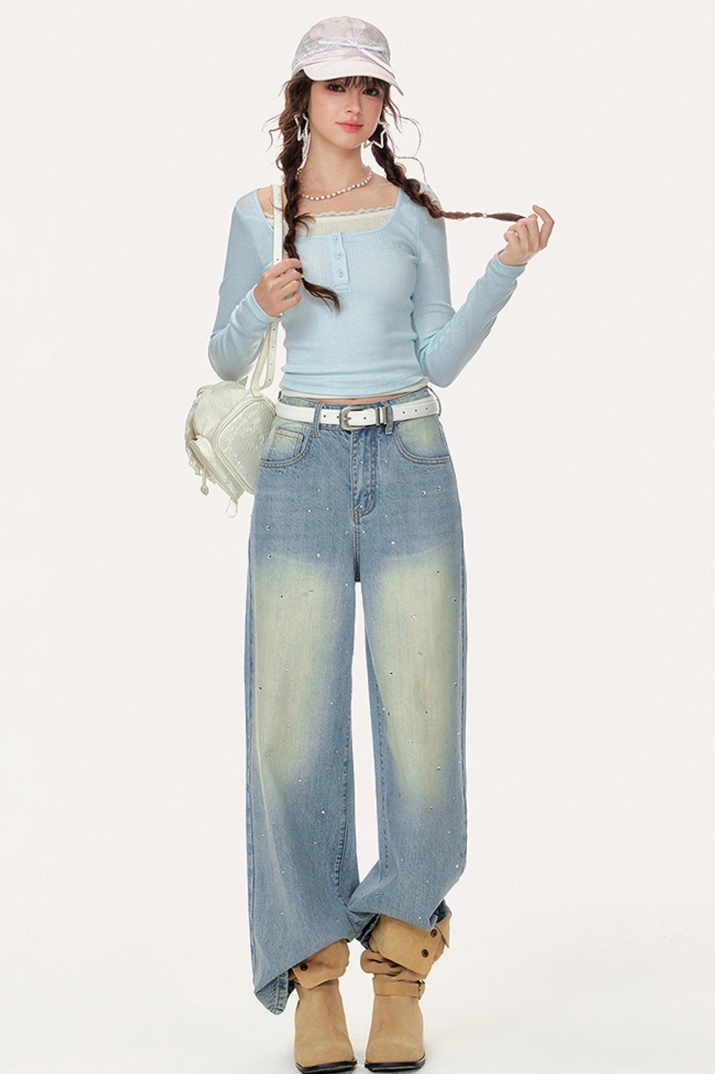 Diamond High-Waisted Jeans