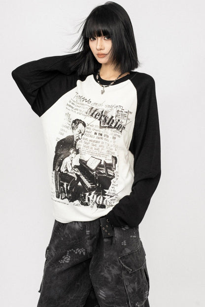 Retro Long-Sleeved T-Shirt