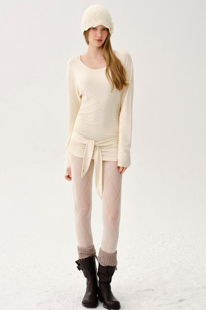 Light Rayon Pleated Long Top