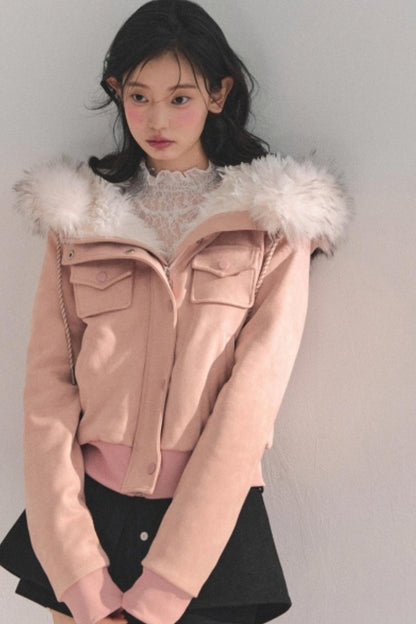 Hooded Faux Fur Winter Coat