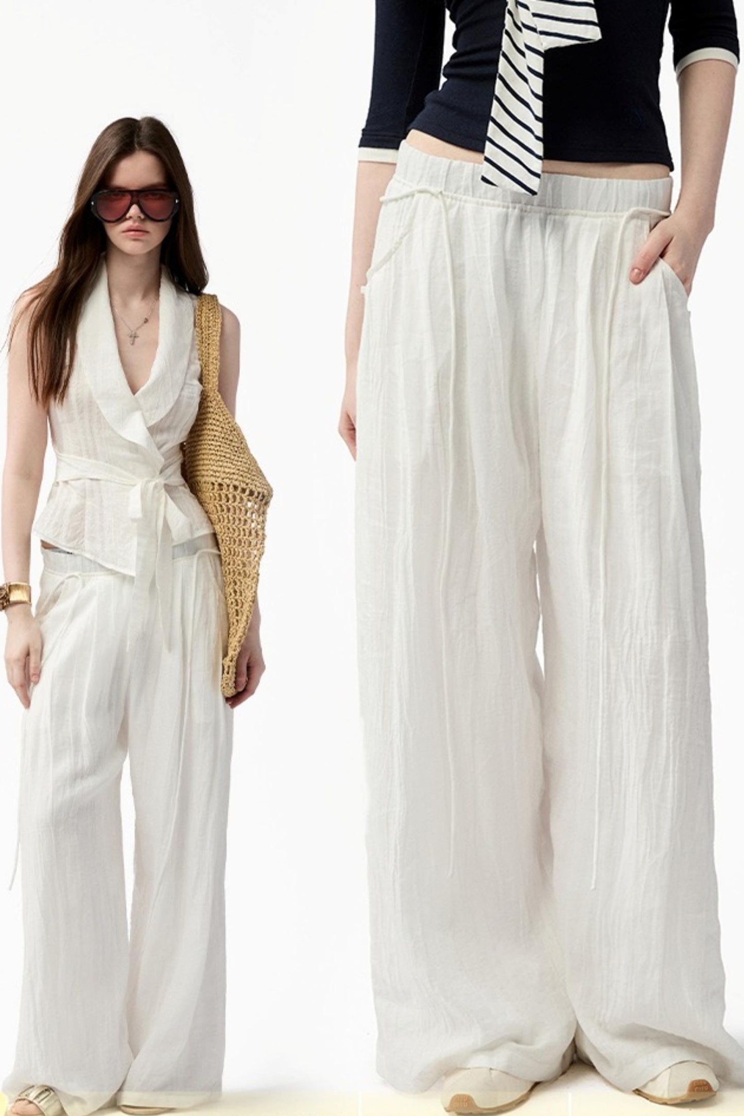 Smooth Line White Pants