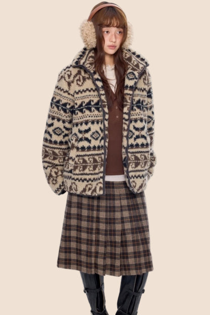 Ethnic Fleece Cotton Jacket