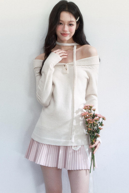 Snow Creek Off-Shoulder Sweater