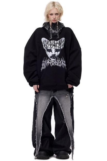 Space Black Electric Moon Hooded Hat