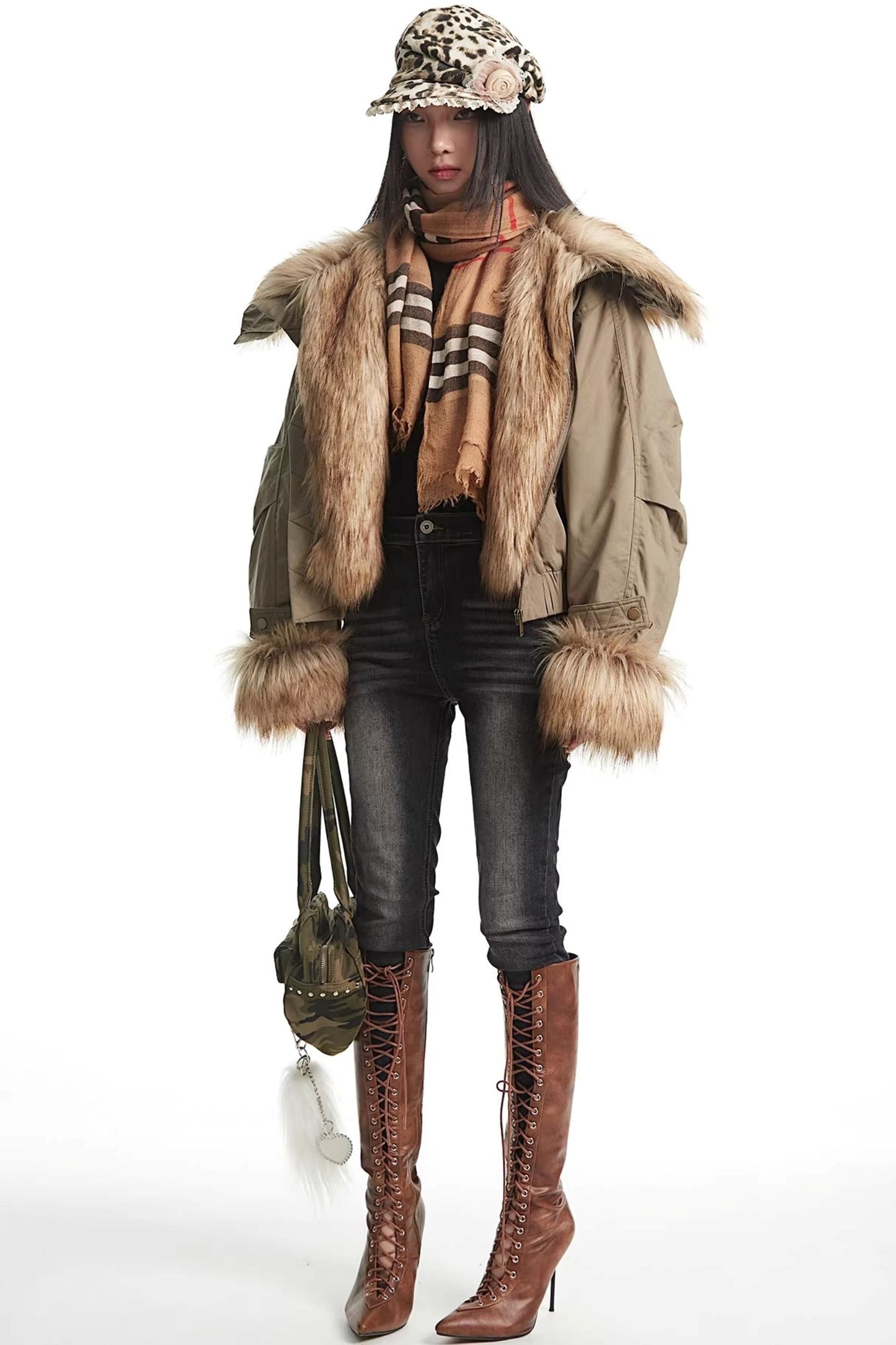 American Retro Fur-Lined Jacket