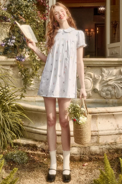 Linen Embroidered Blouse Set-Up