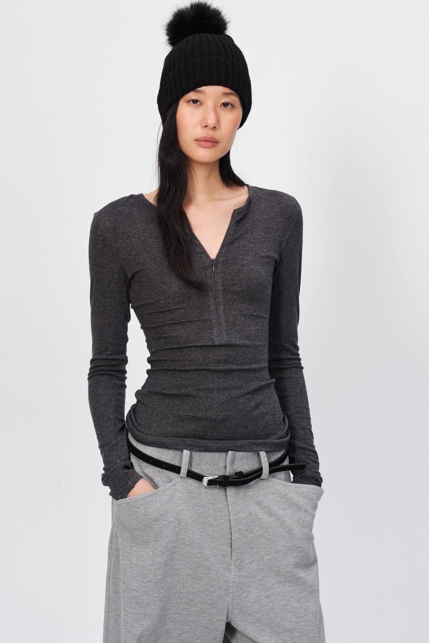 Winter Tencel Wool Slim Top