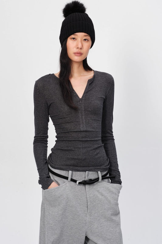 Winter Tencel Wool Slim Top
