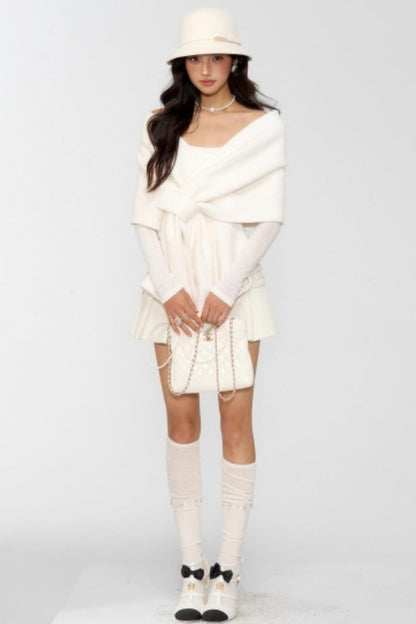 Winter Woolen Pleated Skirt