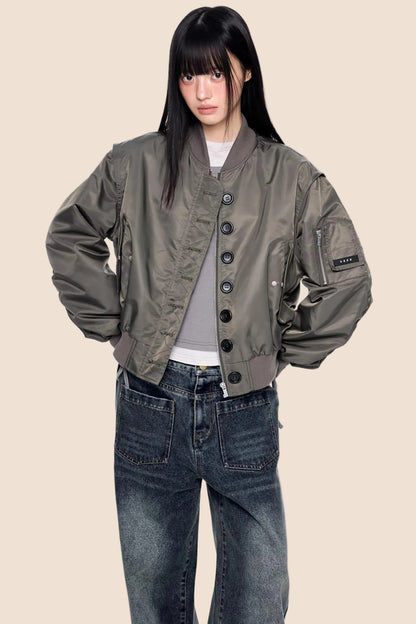 Stand Collar Retro Jacket