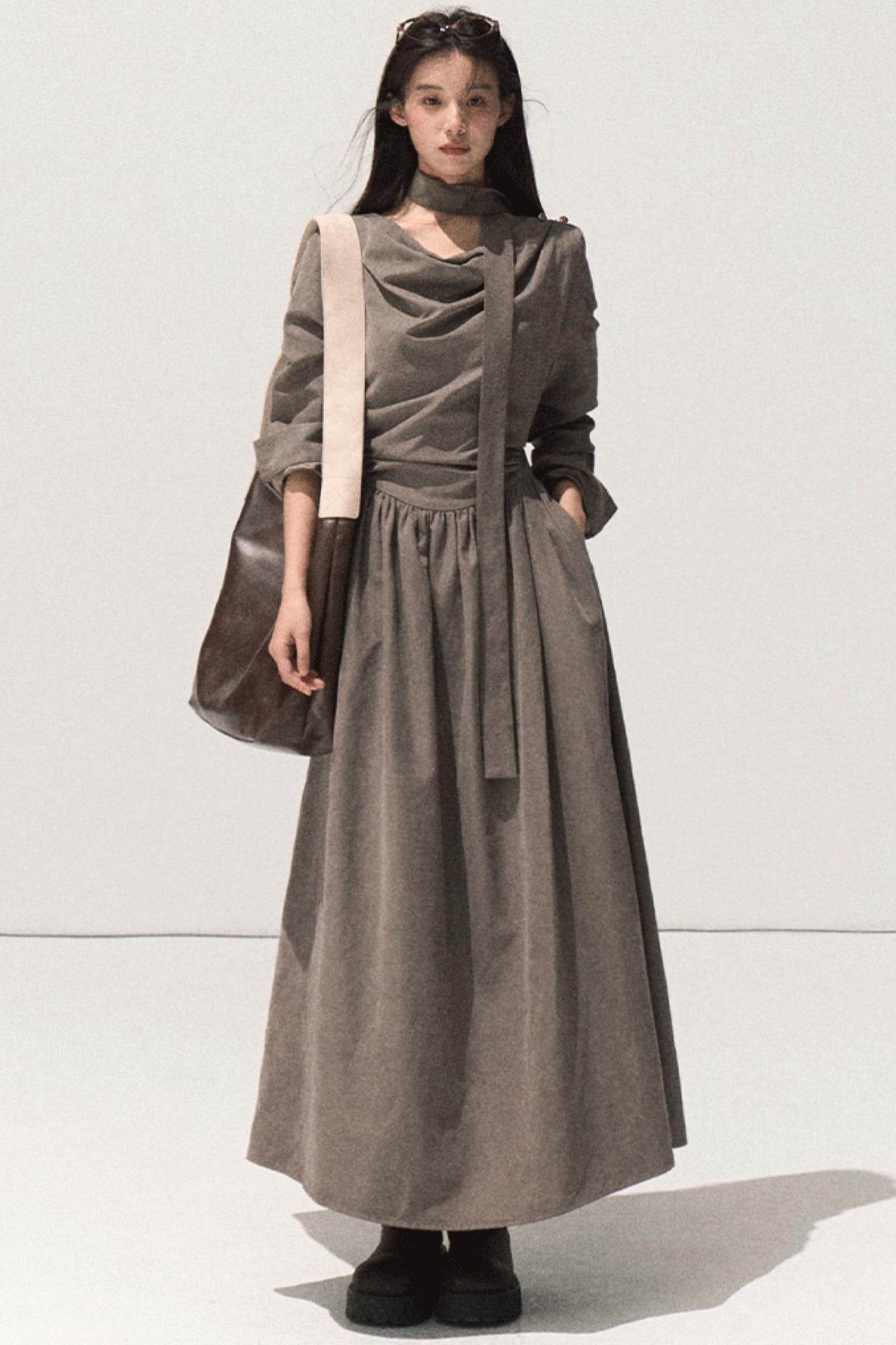 The Moon Swing Collar Dress