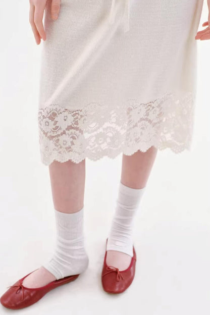 French Retro Lace Skirt