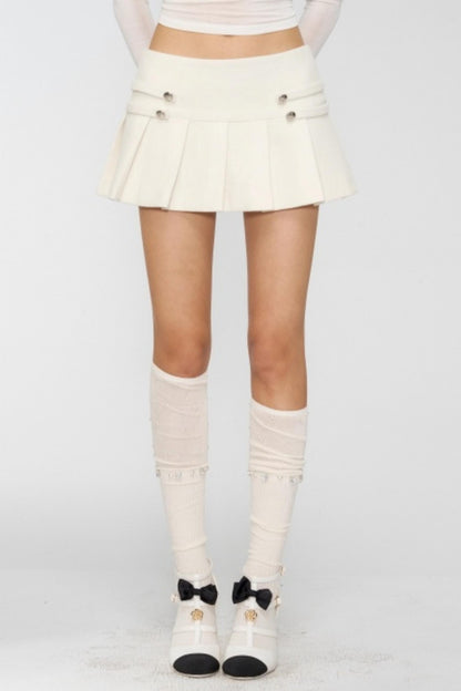 Winter Woolen Pleated Skirt