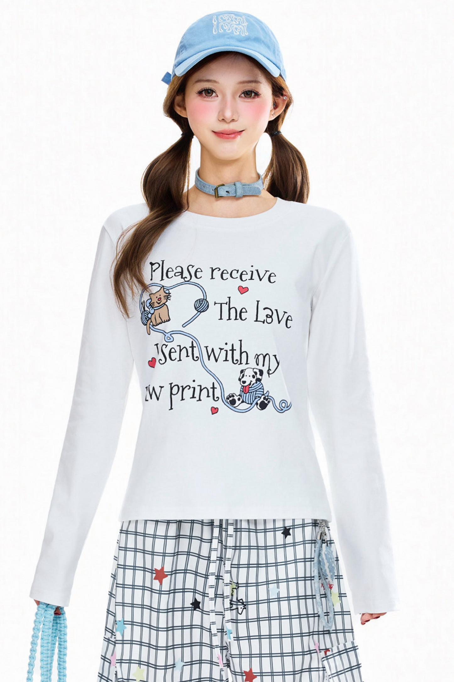 Printed Heart Sweet Girl Top