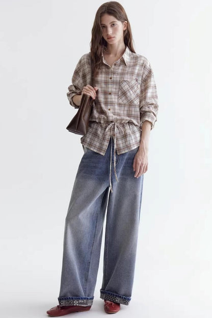 Caramel Milk Crisp Plaid Shirt