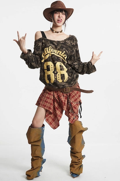 Spice Girl Camouflage Top