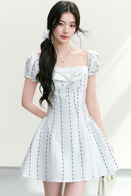 Lace Patchwork Floral Dress