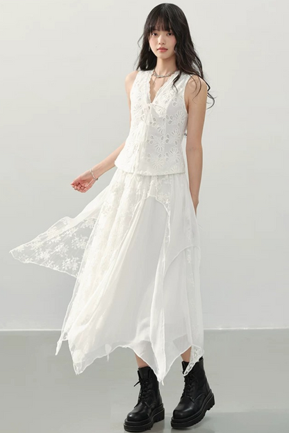 Whispering Moonlight Lace Skirt