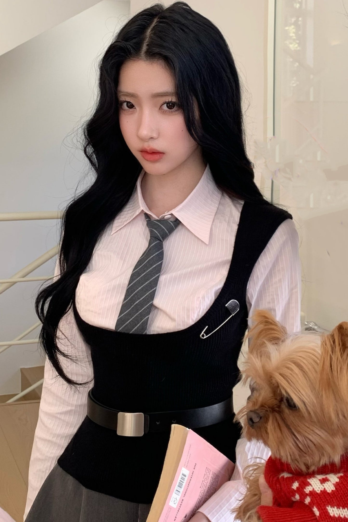 Slim Tie Silhouette Vest Set-Up