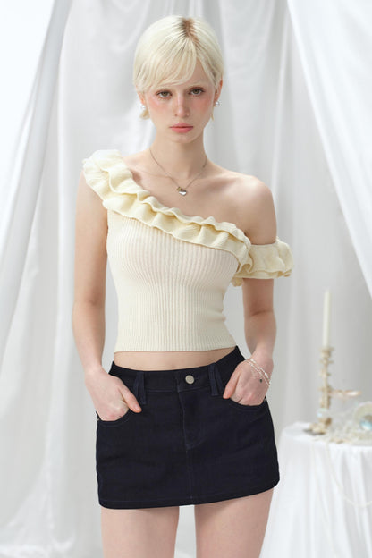 One-Shoulder Knit Top