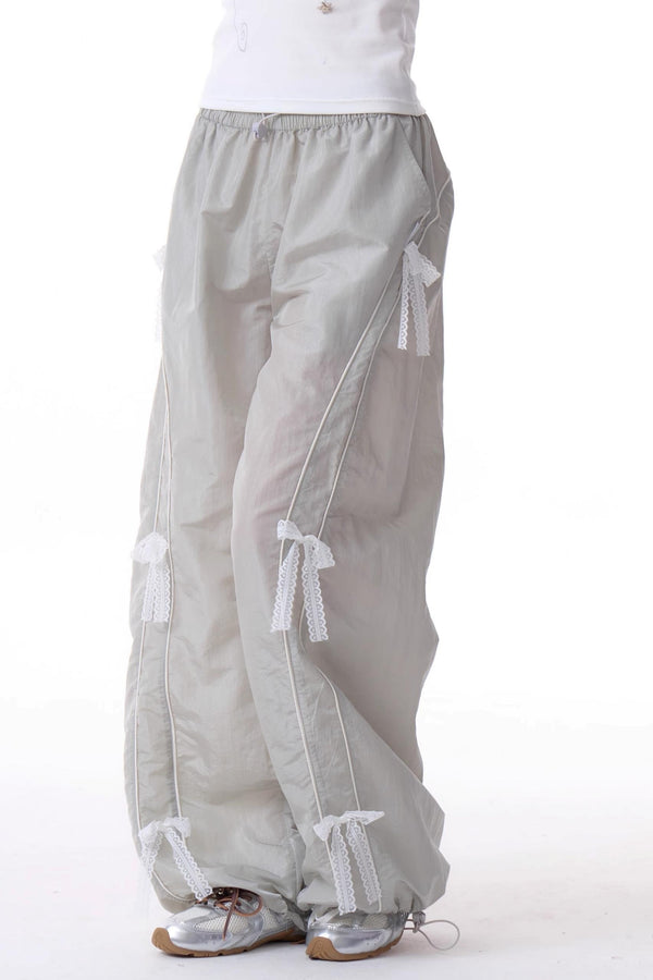 Loose Fit Lace Wide Pants