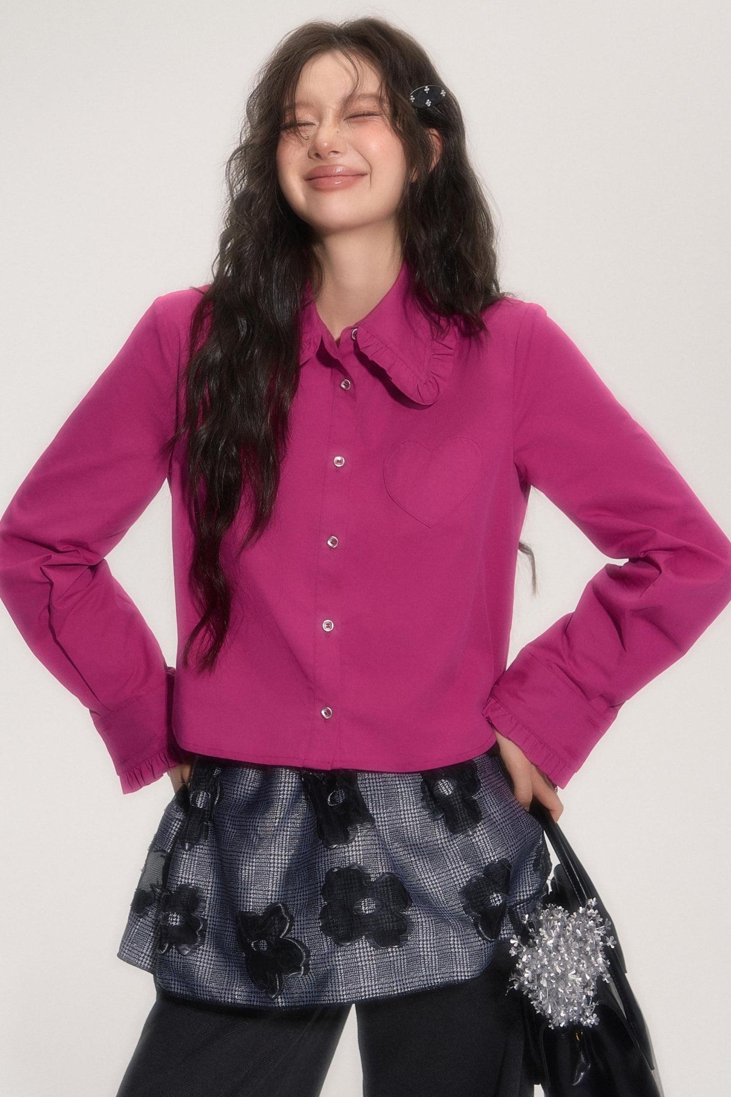 Sweetheart Loose Long-Sleeved Shirt