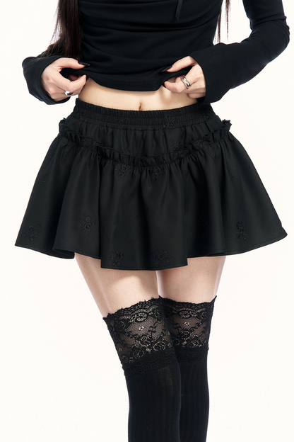 엠버 위스퍼 자수 스커트