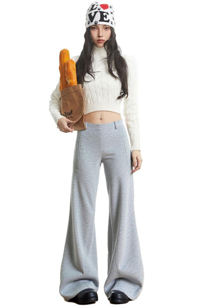Pantaloni in felpa grigi effetto snellente