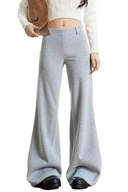 Pantaloni in felpa grigi effetto snellente