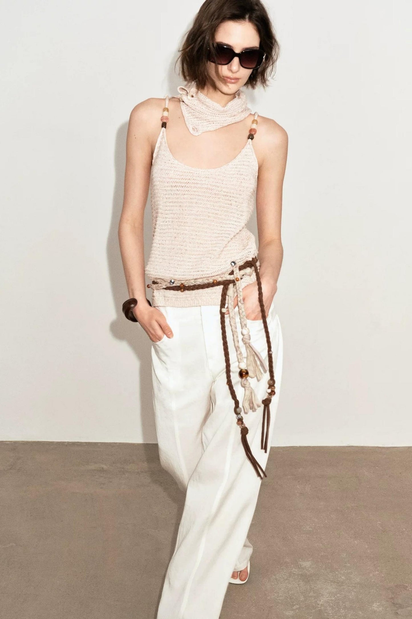 Washi Yarn Beaded Camisole