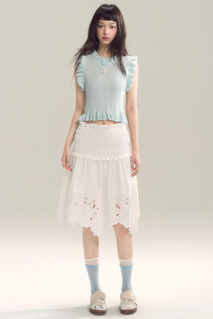 Whispering Daisy Asymmetrical Skirt Top