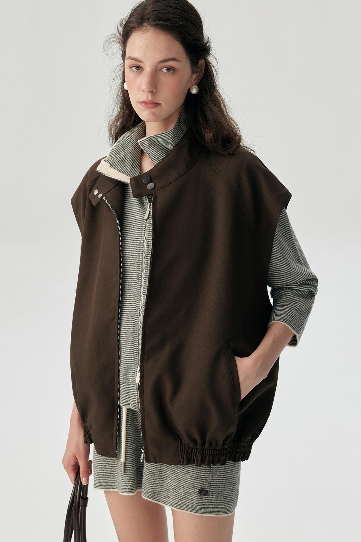 Casual Wide-Shoulder Layering Vest