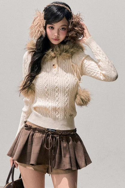 Snowfall Plush Hooded Sweater