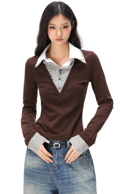 Retro Strick-Lagenlook-Top