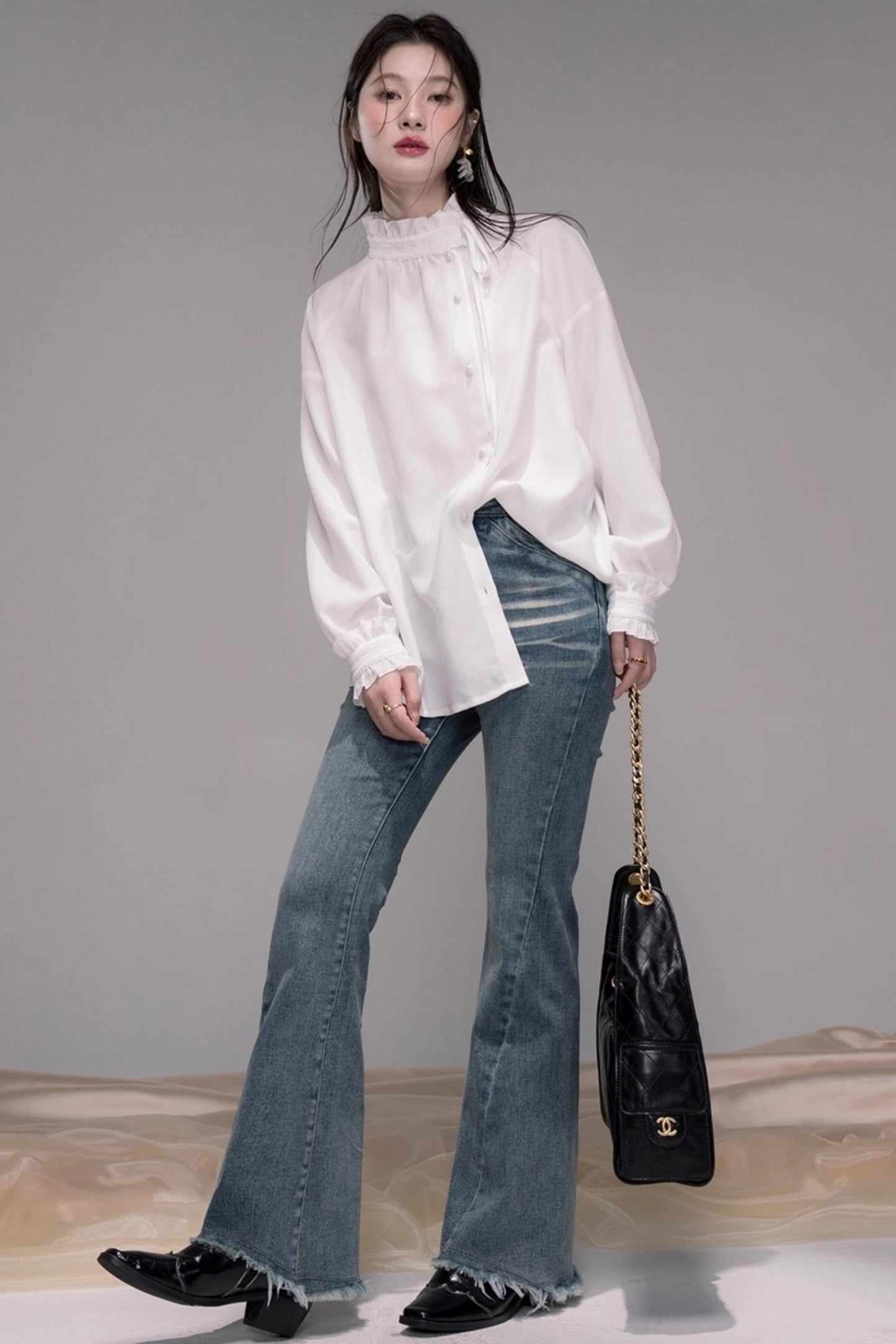 Fringed Turtleneck Shirt