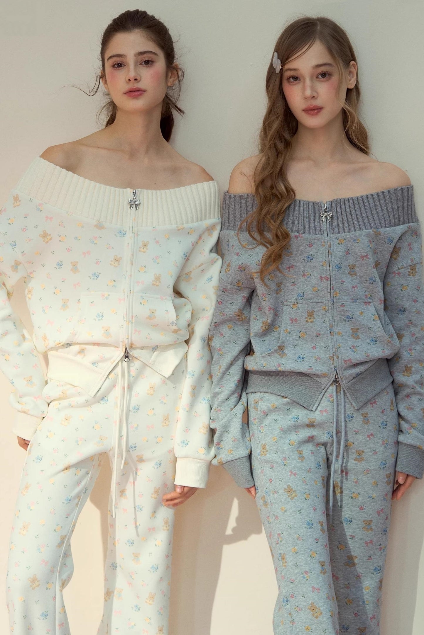 One-Shoulder Sweater With Trousers Set-Up