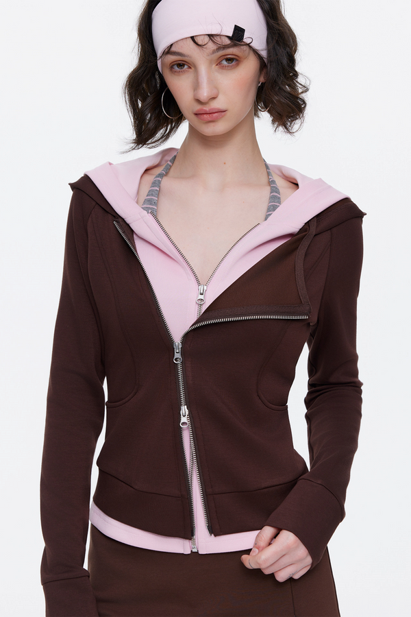 Deconstructed Color-Blocked Sweatshirt