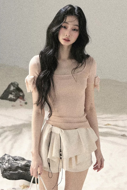 크롭 컷아웃 탑