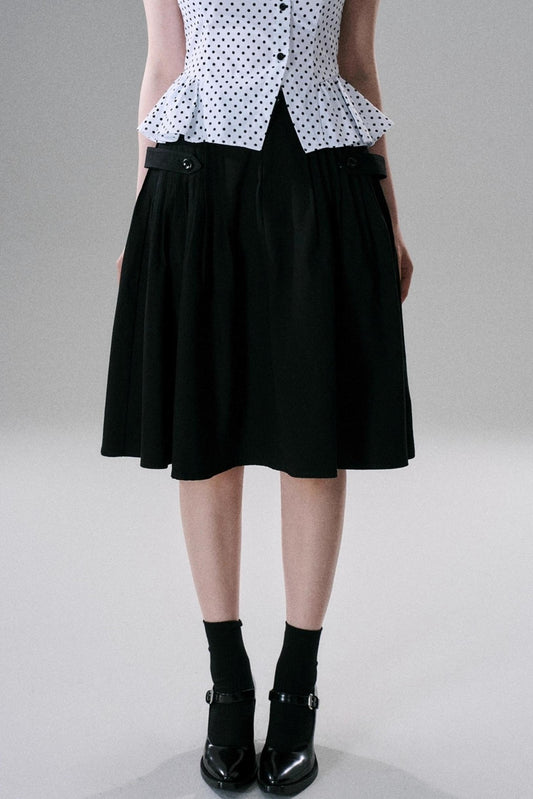 Japanese Style Cotton Pleated Skirt