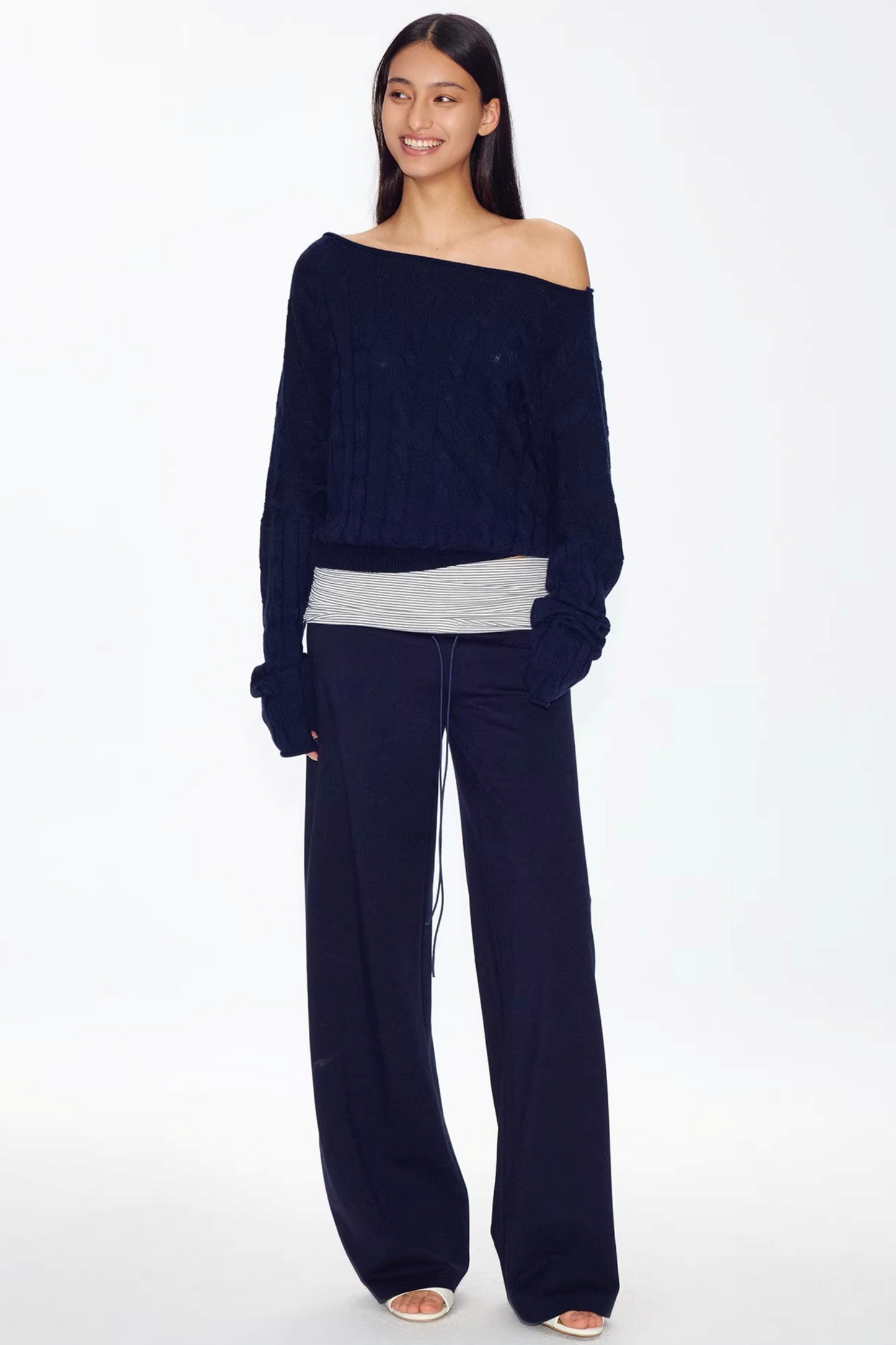 Color-Blocked Striped Sweatpants