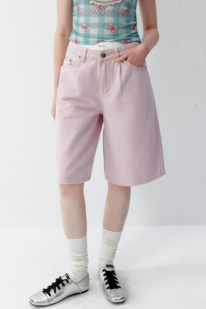 Süße rosa Jeansshorts