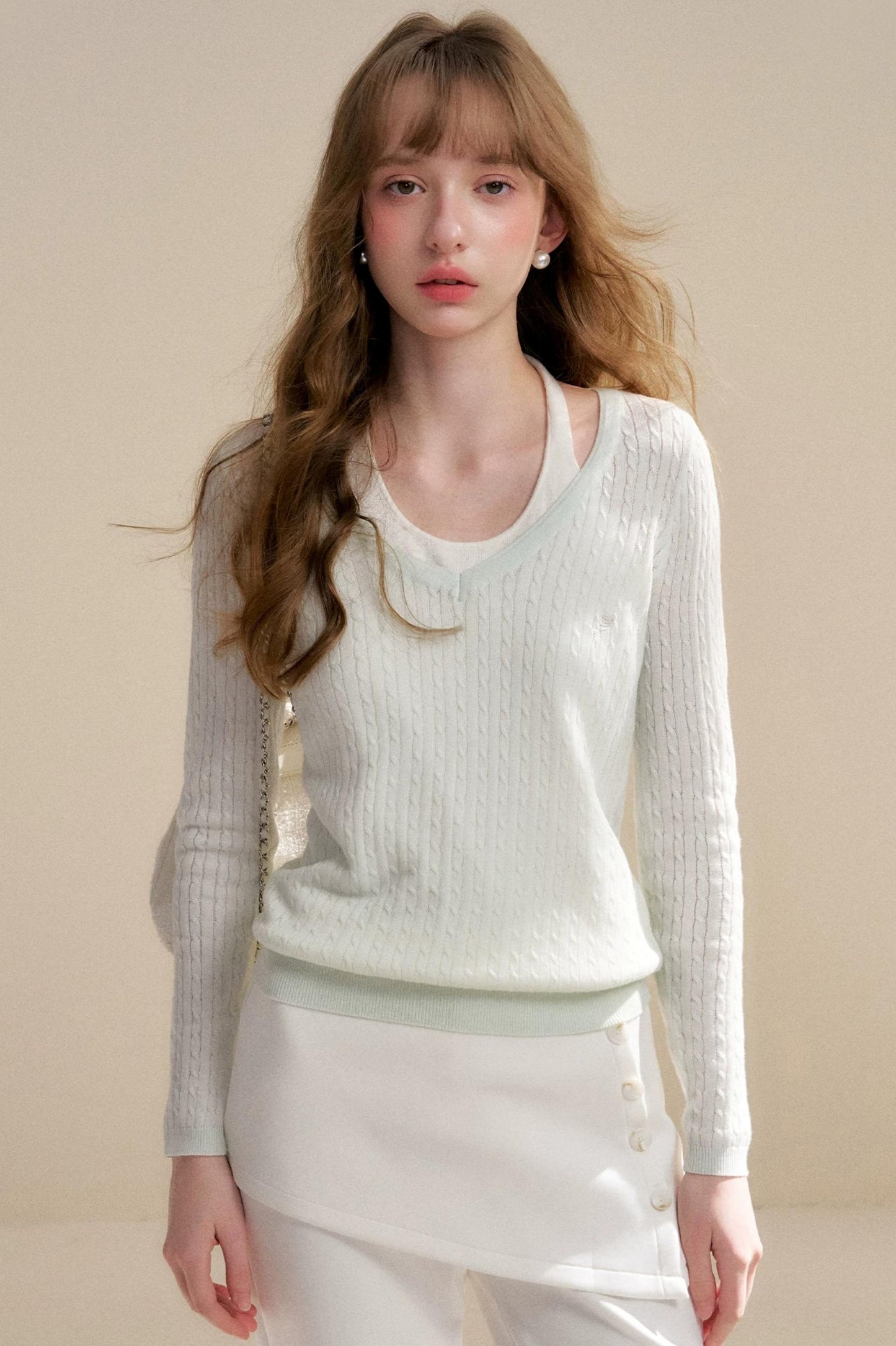 Maglione in Lana con Fragranza di Rosa