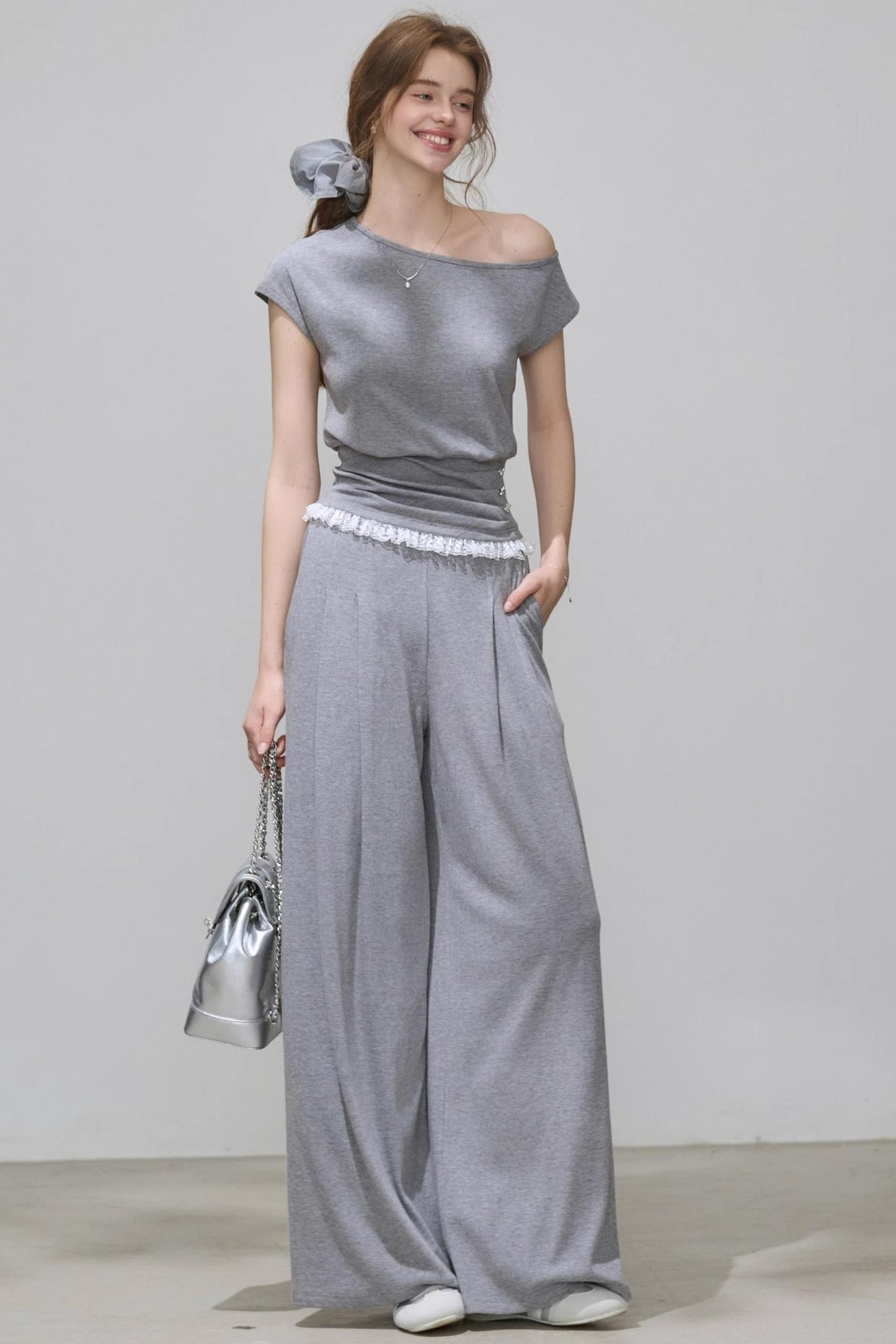 Summer Slant Shoulder Chic Set-Up