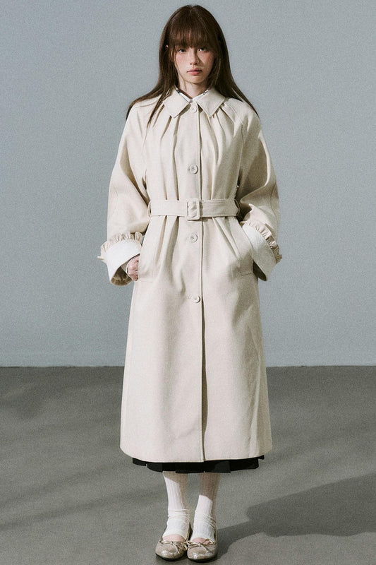 Sweet Flower Trench Coat