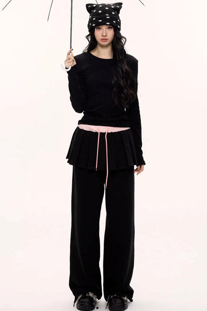 Blooming Wool Pleated Pants