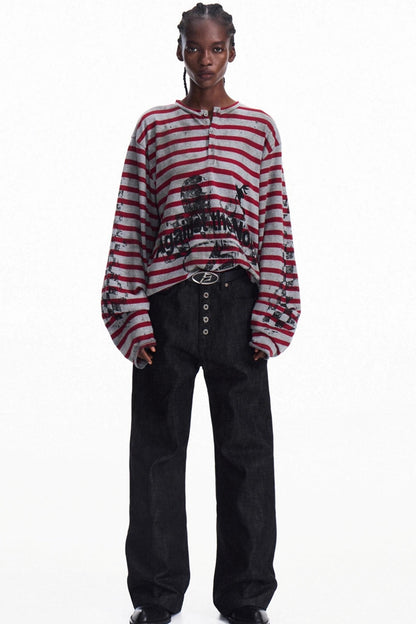 Striped Knit Half Cardigan