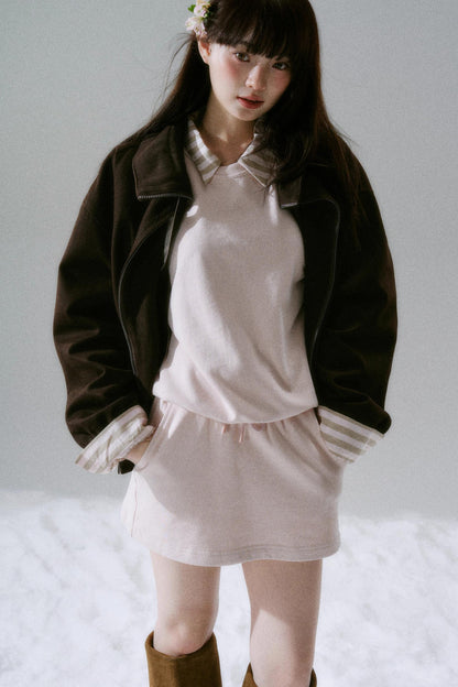 Caramel Croissant Patchwork Jacket