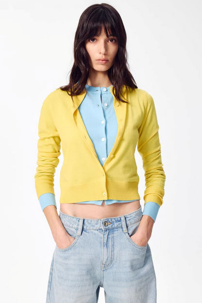 Retro Wool Colorful Cardigan Sweater